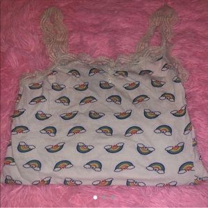 Rainbow Lacey tank top